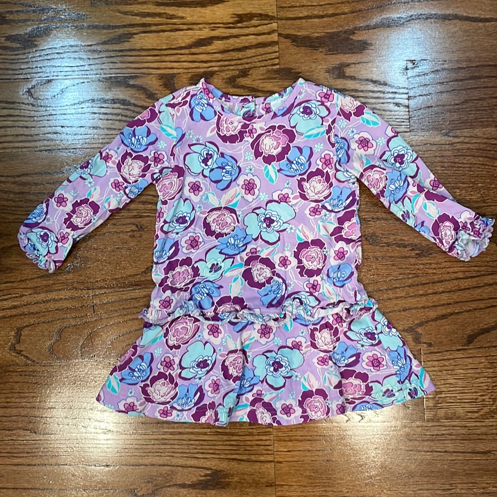 Hanna Andersson Size 90 (EUR) long sleeve ruffle accented dress